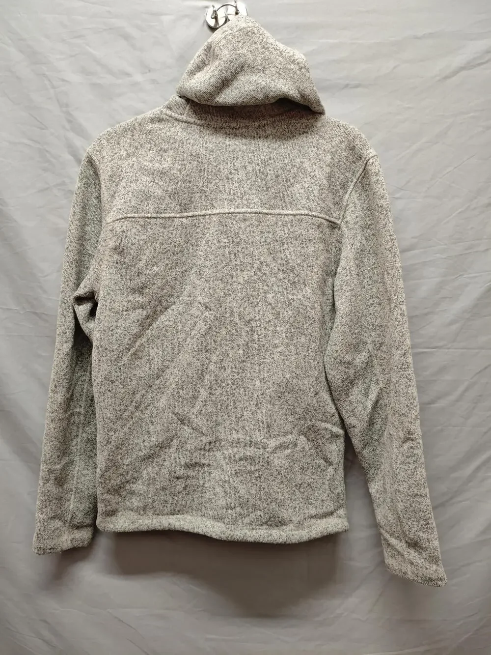 The North Face Jacket Mens Small Gray Hooded Sweater Fleece Full Zip Hiking